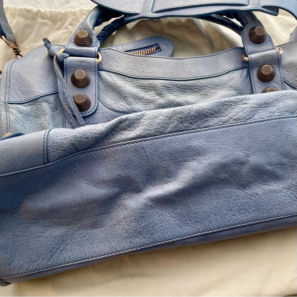 Balenciaga Blue Satchel with Distinctive Hardware - Picture 3 of 6